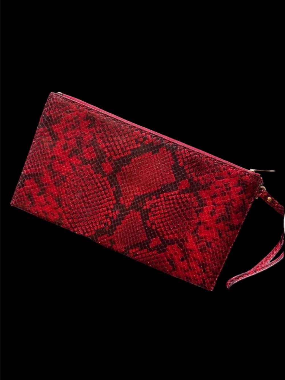 Michael Kors Red Python Embossed Wristlet - Picture 5 of 9